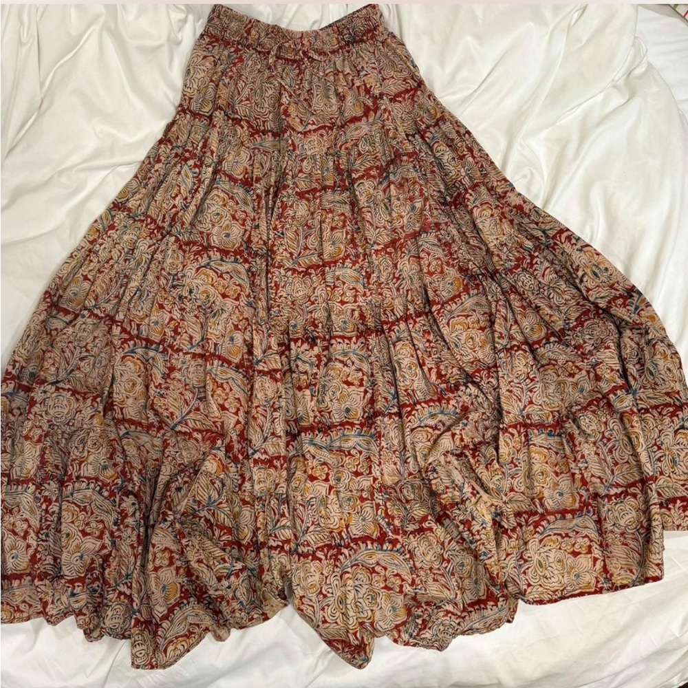 Bohemian Floral Maxi Skirt